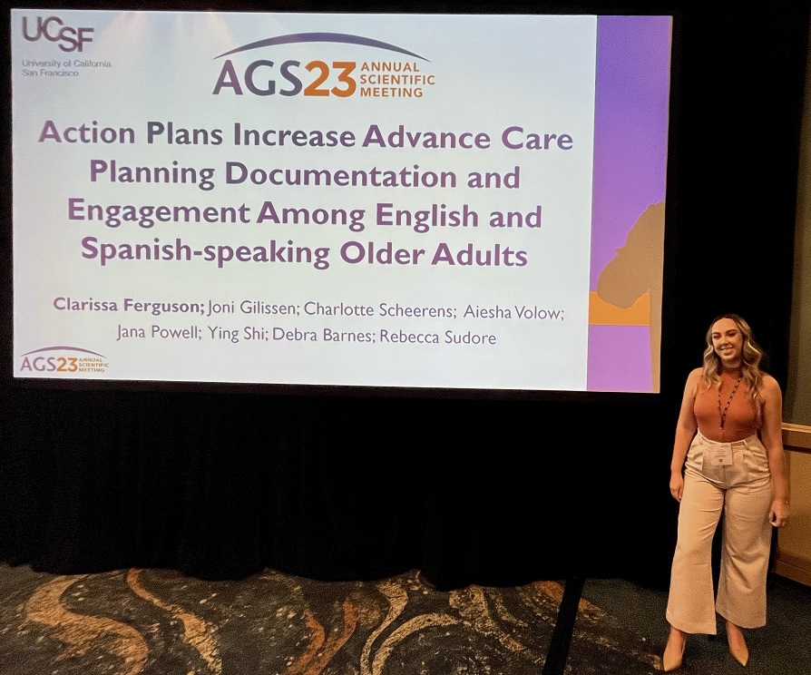 Clarissa Ferguson presented at the AGS Annual Meeting Department of